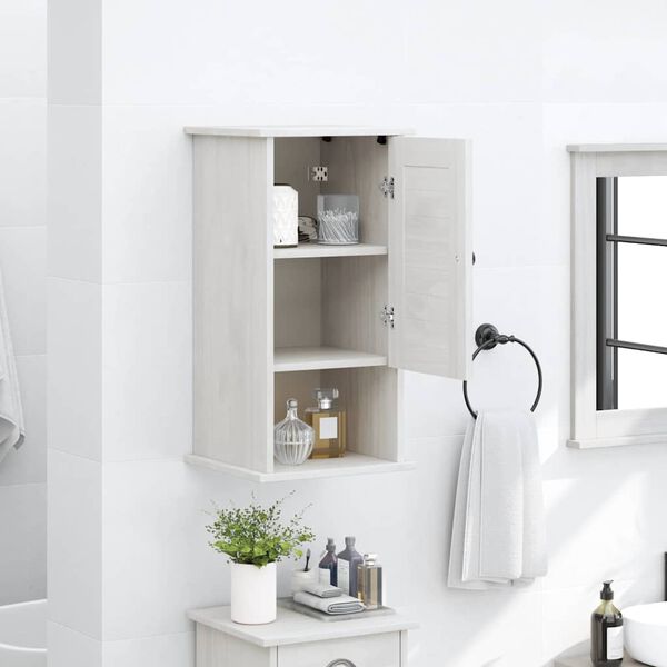 vidaXL Armoire de salle de bain avec porte VIGO Blanc et Blanc Antique