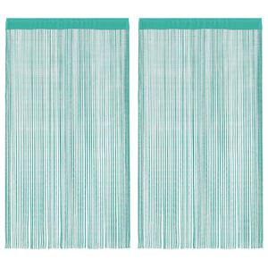 vidaXL Rideau en fils 2 pcs 140 x 250 cm turquoise