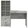 vidaXL Bureau avec tiroir 2 pcs Gris b&eacute;ton