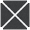 vidaXL Plaques de poids de parasol 4 pcs triangulaire granit noir 14kg