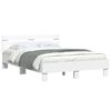 vidaXL Cadre de lit avec LED sans matelas blanc 120x190 cm