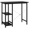 vidaXL Bureau d'ordinateur Noir 80x40x72 cm MDF et m&eacute;tal