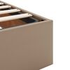 vidaXL Cadre de lit avec matelas avec matelas 2 pcs Tan PVC