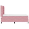 vidaXL Lit &agrave; ressorts avec matelas avec LED Rose 90 x 200 cm Velours