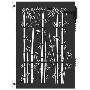vidaXL Porte de Jardin 85 x 125 cm Noir Verrouillable