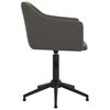 vidaXL Chaises pivotantes &agrave; manger lot de 2 Gris fonc&eacute; Velours
