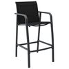 vidaXL Ensemble de bar de jardin 7 pcs Noir