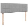 VidaXL Cadre de lit ottoman et matelas gris clair 160x200cm tissu