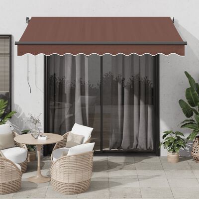 vidaXL Auvent rétractable automatique marron 300x250 cm