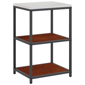 vidaXL Rangement de cuisine avec &eacute;tag&egrave;re Rouill&eacute; 60 x 50 x 92 cm Acier
