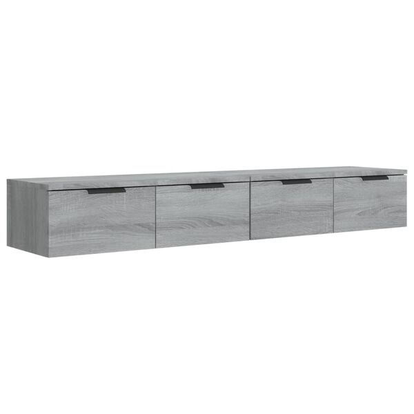 vidaXL Armoires murales 2 pcs Sonoma gris 68x30x20cm Bois d'ing&eacute;nierie