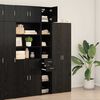vidaXL Armoire de rangement 2 pcs Ch&ecirc;ne noir 30 x 42,5 x 225 cm