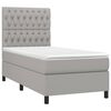 vidaXL Sommier &agrave; lattes de lit et matelas et LED Gris clair 100x200 cm