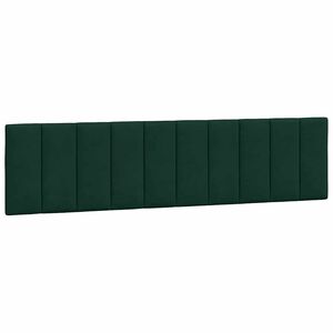 vidaXL Coussin de t&ecirc;te de lit Hanko vert fonc&eacute; 200 cm velours