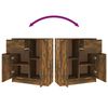 vidaXL Buffets 2 pcs Ch&ecirc;ne fum&eacute; 60x30x70 cm Bois d'ing&eacute;nierie