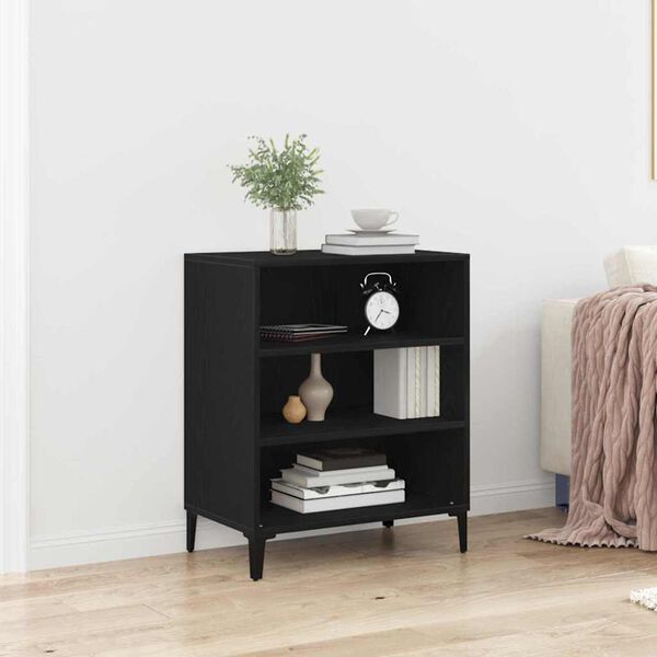vidaXL Buffet Ch&ecirc;ne noir 57 x 35 x 70 cm Bois d'ing&eacute;nierie