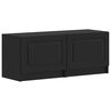 vidaXL Meuble TV Noir Bois d'ing&eacute;nierie