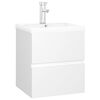 vidaXL Armoire d'&eacute;vier avec lavabo int&eacute;gr&eacute; blanc bois d'ing&eacute;nierie