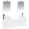 vidaXL Ensemble d'armoire de salle de bain 5 pc Blanc