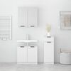 vidaXL Ensemble d'armoires salle de bain 3 pcs blanc bois d'ing&eacute;nierie