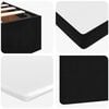 VidaXL Cadre de lit ottoman avec matelas noir 180x200cm velours