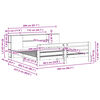 vidaXL Cadre de lit sans matelas 200x200 cm bois massif de pin