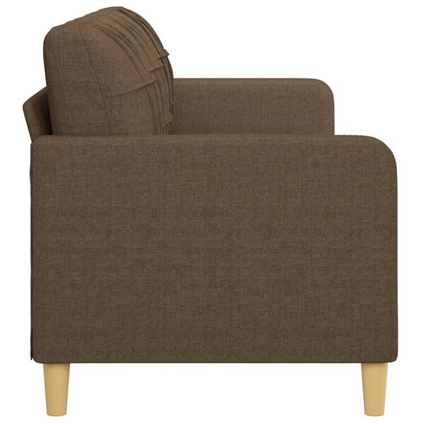 vidaXL Canap&eacute; &agrave; 3 places Marron 210 cm Tissu