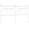 vidaXL T&ecirc;te de lit m&eacute;tal blanc 180 cm