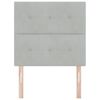 vidaXL T&ecirc;te de lit LED Gris clair 80 cm Polyester
