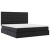 vidaXL Lit avec rangement et LED Noir 180 x 200 cm Simili cuir