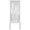 vidaXL &Eacute;cran de confidentialit&eacute; de jardin Floral Argent&eacute; 50 x 140 cm