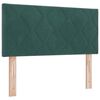 vidaXL Lit &agrave; ressorts avec matelas Vert fonc&eacute; 190 x 90 cm Velours