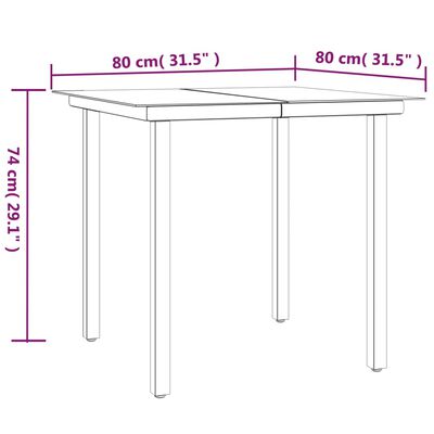 vidaXL Ensemble à manger de jardin avec coussins 3 pcs Noir