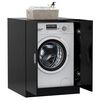 vidaXL Meuble pour machine &agrave; laver Noir