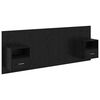 vidaXL T&ecirc;te de lit avec armoire 3 pc Ch&ecirc;ne noir Bois d'ing&eacute;nierie