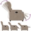 vidaXL Fauteuil inclinable taupe tissu microfibre