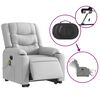 vidaXL Fauteuil inclinable de massage &eacute;lectrique Gris clair Tissu