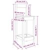 vidaXL Chaises de bar lot de 2 noir 40x41,5x112 cm bois de pin solide