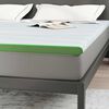 vidaXL Surmatelas Blanc et vert 180 x 200 x 6 cm Tissu Jacquard