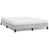 vidaXL Cadre de lit gris clair 152x203 cm velours