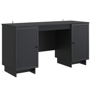 vidaXL Bureau Noir Bois d'ing&eacute;nierie 142,5 x 50 x 75 cm