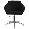 vidaXL Chaise pivotante &agrave; manger Noir Tissu