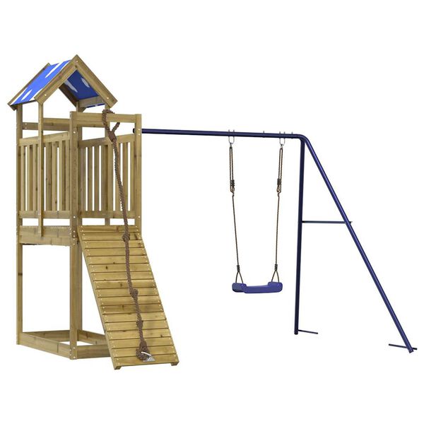 vidaXL Aire de jeux d'ext&eacute;rieur bois de pin impr&eacute;gn&eacute;