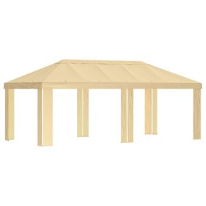 vidaXL Housse de Gazebo 6 x 3 m Cr&egrave;me Polyester 190