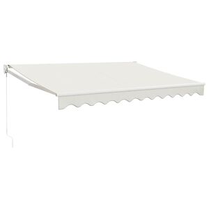 vidaXL Auvent manuel 3 x 2,5 m Cr&egrave;me 100 % polyester