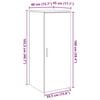 vidaXL Armoire de rangement Noir 40x45x103,5 cm Bois d'ing&eacute;nierie