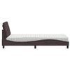 vidaXL Lit avec matelas marron fonc&eacute; 90x200 cm tissu