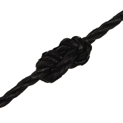 vidaXL Corde de travail Noir 6 mm 25 m polypropylène