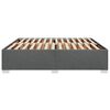 vidaXL Cadre de lit sans matelas gris fonc&eacute; 200x200 cm tissu