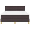vidaXL Lit &agrave; ressort LED avec matelas Marron fonc&eacute; 140 x 200 cm tissu